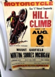 Michigan vintage motorcycle national tournament poster