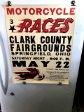 Vintage Motorcycle race poster, clark county fair grounds