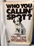 101 dalmatians movie poster two sided 14? x 22?