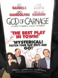The best play in town , God of Carnage autographed poster