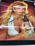 Coors beer poster autographed