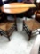 Round wood table 2 chairs