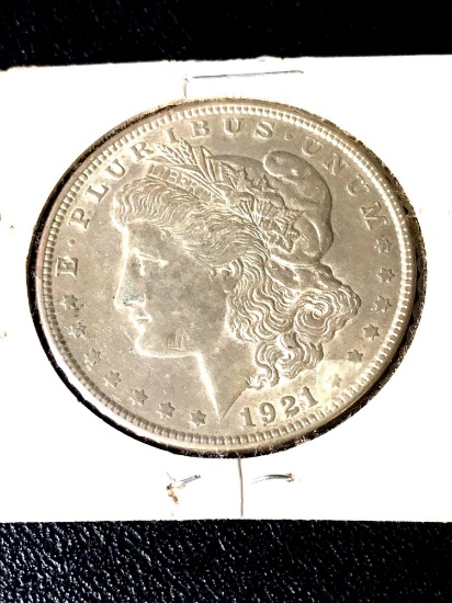 1921 Morgan silver dollar