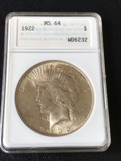 1922 ms 64 Peace silver dollar