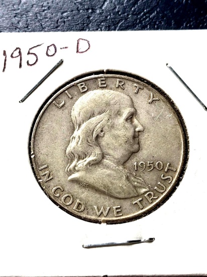 1950-D Franklin half