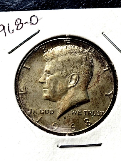 1968 -D Kennedy half-dollar/ 4 Silver Nichols
