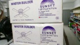 2 Master builder lighted 42in ceiling fans