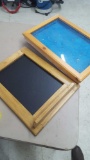 Display case and chalkboard