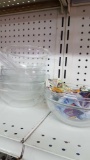 Clear glass mixing bowl lot