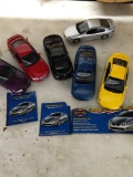 Six promo type snap together cars