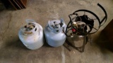 Two propane tanks with Burner