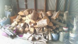 Stack of split seasoned firewood