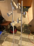 Pair of pole lamps