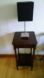 Lamp table with lamp