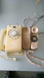 Two vintage rotary telephones