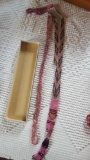 pink beaded necklaces