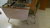 Vintage folding table with chair