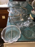 Collectible glass/platters, candy dishes