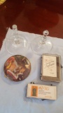Vintage perfume and compact mirror