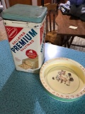 Nabisco cracker tin vintage baby plate