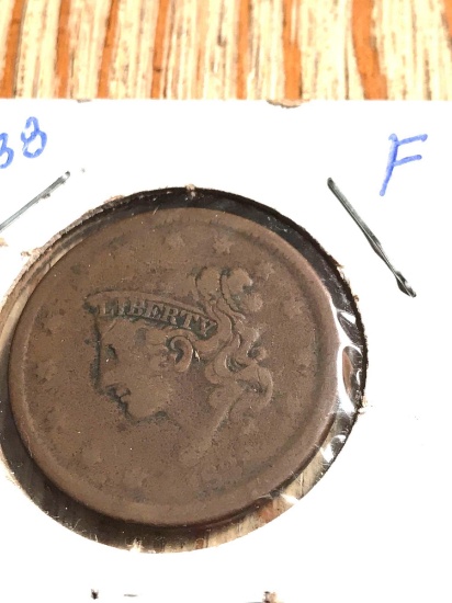 1838 large cent