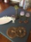 Candleholders/ porcelain bird dish
