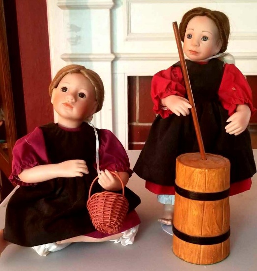 Porcelain Amish Dolls
