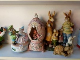 Easter figurines and music box