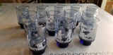 Lot of 12 Blue Glasses