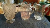 3 Crystal pitchers