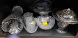 Group of crystal glassware pieces