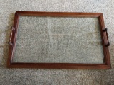 Wooden clear glass tray