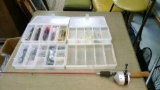 Fishing lures, sinkers, rod and reel