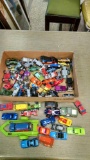 Lot of assorted toy cars and trucks