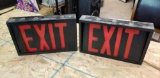 Two Exit Signs