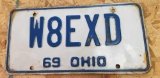 1969 Vintage Ohio License Plates