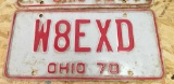 1970 Vintage Ohio License Plates
