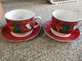 Cafe au Lait Christmas cup and plate set