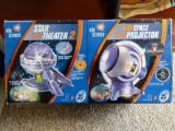 3-D space projector and Transformers action figure