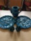 Decorative ceramic plates, shakers, and tea pot