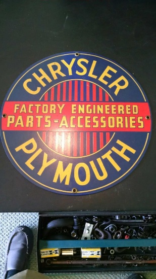 11 inch Chrysler Plymouth Factory engineered parts accessories metal sign