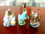 3 Beatrix Potter's figurines