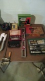 Tool lot including socket set, jigsaw, Sander and more
