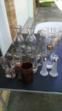 5 Libbey mugs, to milk bottles, miscellaneous glassware