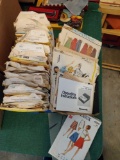 Box full of sewing patterns