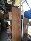 Wood book shelf to wood base lamps