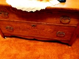 Wooden dresser and contents.M.B.R