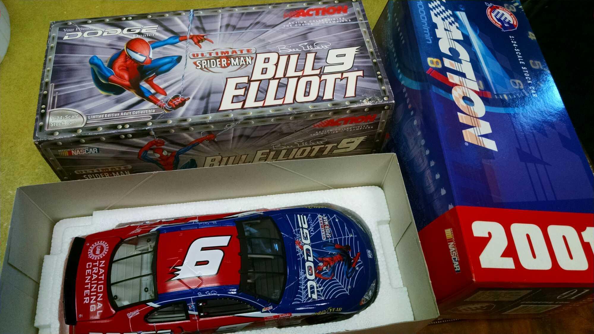 Bill Elliott Spider-Man 124th scale diecast car | Proxibid