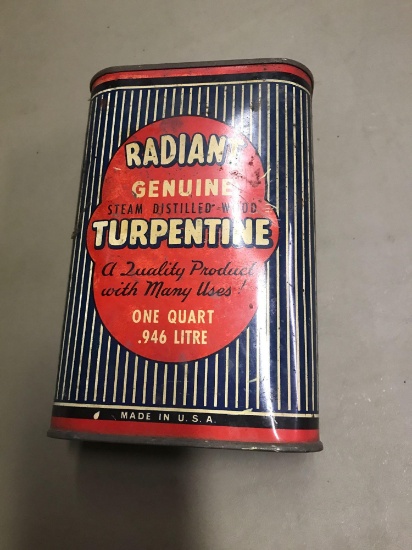 Vintage turpentine can