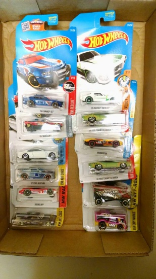 12 Hot Wheels car new on cards